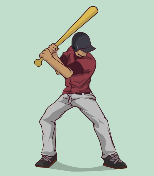 Baseballspelare. Vektor design — Stock vektor