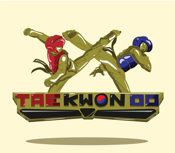 Logo Taekwondo. Design vettoriale — Vettoriale Stock