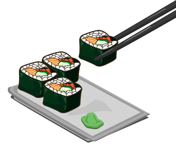 Japanese sushi vector design — Stock Vector