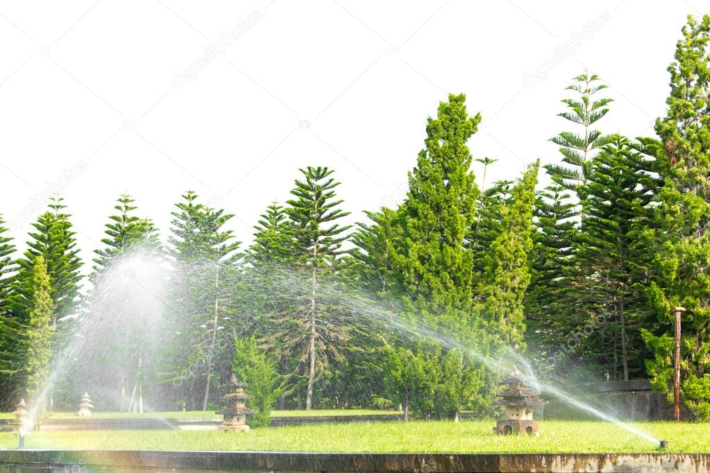 water sprinkler in park