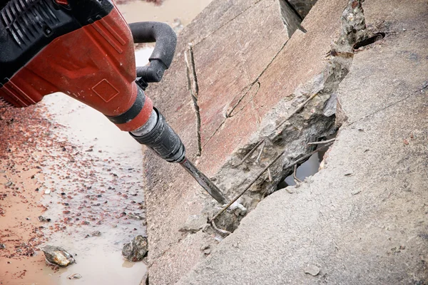 Jackhammer verktyg konkreta — Stockfoto