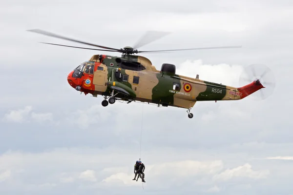 Sea King helicopter redding — Stockfoto