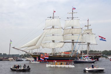 Sail ship  Amsterdam clipart