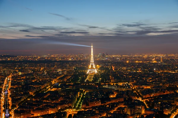 Atardecer Eiffel de París — Foto de Stock