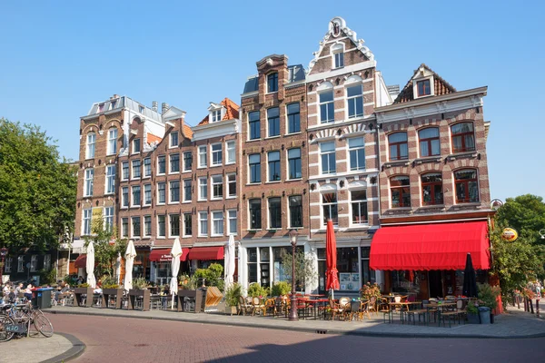 Amsterdam canal houses — Stock Photo, Image