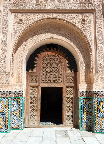 Madrasa inner court door — Stock Photo, Image