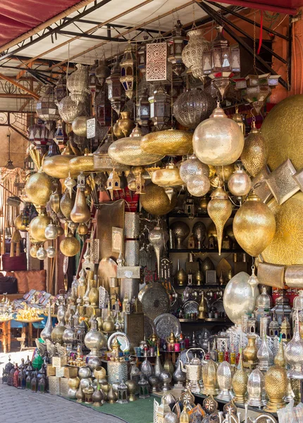 Souk Marakeş lambalar — Stok fotoğraf