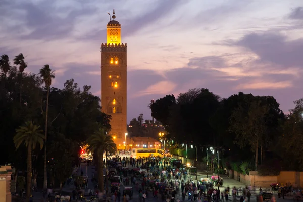 Koutoubia mesquita pôr do sol — Fotografia de Stock