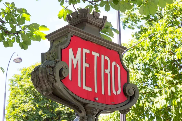 Señal del metro de París — Foto de Stock