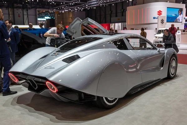 Coche Eléctrico Hispano Suiza Carmen 89º Salón Internacional Del Automóvil — Foto de Stock