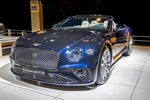 Bentley Continental Gtc Cabriolet Lyxbil Autosalon 2020 Motor Show Bryssel — Stockfoto