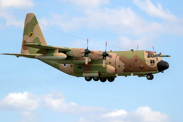 Israeli Air Force Lockheed 130 Hercules Military Transport Plane Landing — Stock Photo, Image