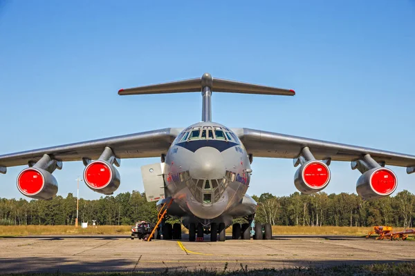 Ukrán Légierő Iljusin Szállító Repülőgép Kleine Brogel Airbase Kifutópályáján Belgium — Stock Fotó