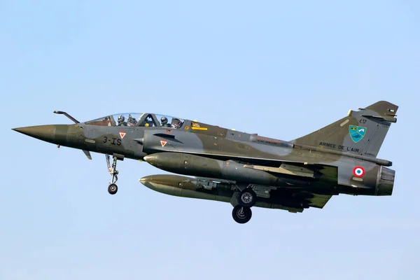 Francuskie Siły Powietrzne Dassault Mirage Wylądowały Odrzutowcem Bazie Lotniczej Leeuwarden — Zdjęcie stockowe