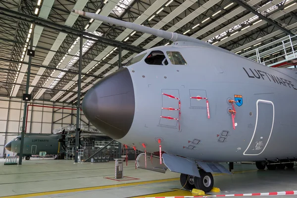 German Air Force Luftwaffe Airbus A400M Military Transport Planes Hangar — Stock Photo, Image