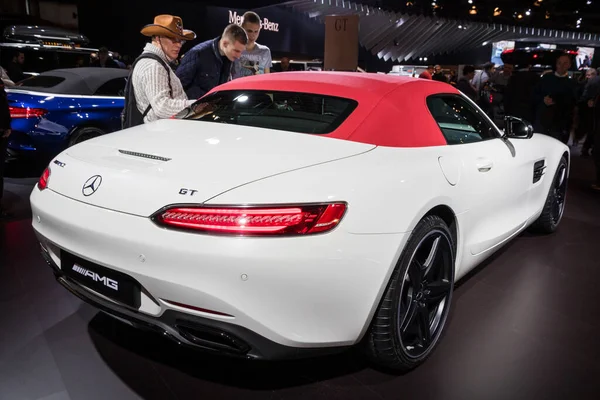 Mercedes Amg Roadster Voiture Sport Présentée Salon Automobile Brussels Expo — Photo