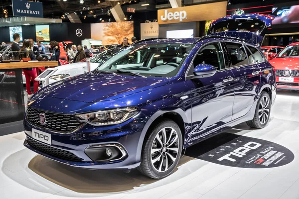 Voiture Fiat Tipo Été Présentée Salon Automobile Brussels Expo Belgique — Photo