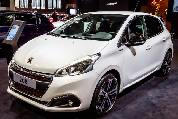 Peugeot 208 Présenté Salon Automobile Brussels Expo Belgique Janvier 2016 — Photo