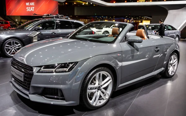 Audi Roadster Cabriolet Presentata Salone Dell Automobile Bruxelles Expo Autosalon — Foto Stock