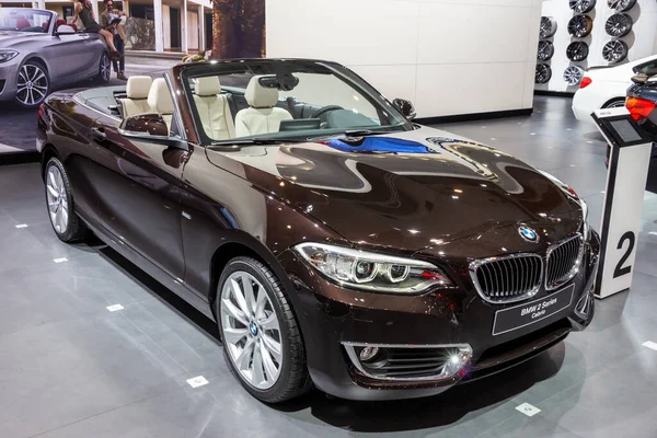 Bmw Series Cabrio Car Showcased Brussels Expo Autosalon Motor Show — Stock Photo, Image