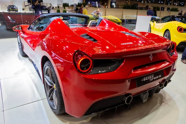 Ferrari 488 Spider Sports Car Showcased Brussels Expo Autosalon Motor — Stock Photo, Image