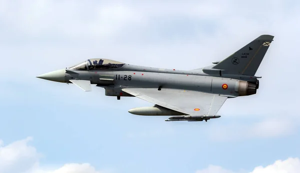 Fuerza Aérea Española Eurofighter Avión Combate Tifón Vuelo Florennes Bélgica — Foto de Stock