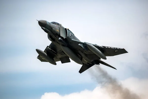 Greece Air Force Phantom Fighter Jet Flight Florennes Air Base — Stock Photo, Image