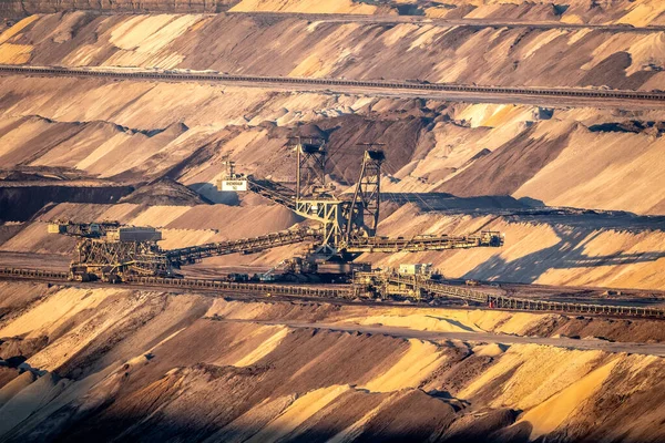 Mijnbouw Apparatuur Een Bruinkoolmijn Bij Garzweiler Duitsland Februari 2020 — Stockfoto