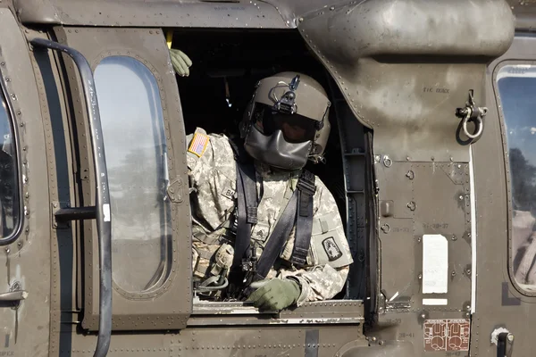 Black Hawk crewchief — Stock Photo, Image