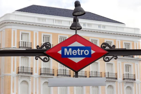 Madrid metro işareti — Stok fotoğraf