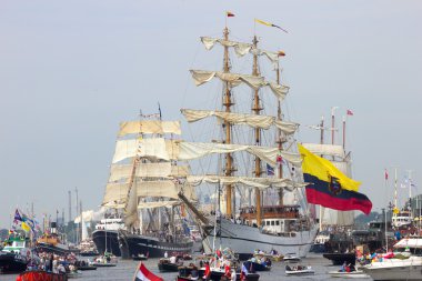Colombian navy tallship ARC Gloria  clipart