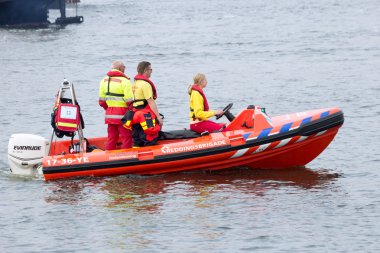 Rescue squad boat clipart