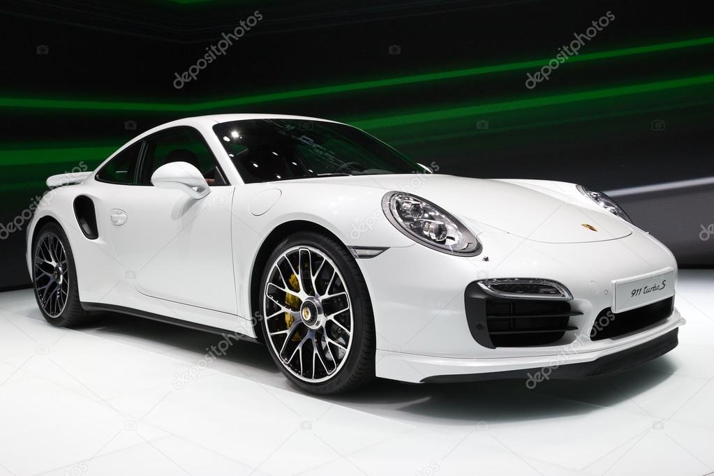 FRANKFURT, GERMANY - SEP 13: Porsche 911 Turbo S at the IAA International Automobile Exhibition on Sep 13, 2013 in Frankfurt, Germany. The world's biggest motor show, the IAA, is running from Sep 12 to 22, 2013. More than 1.000 exhibitors from 35 cou