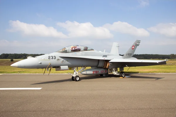 F-18 Hornet Swiss — Stock Photo, Image