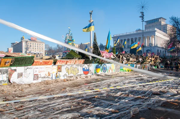 Tent city of protesters Euromaidan — Stock Photo, Image