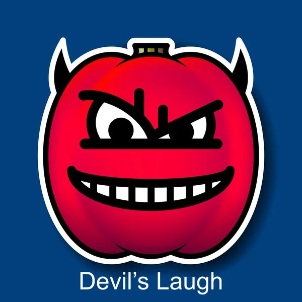 Vector Halloween Smiley Devil's lach — Stockvector