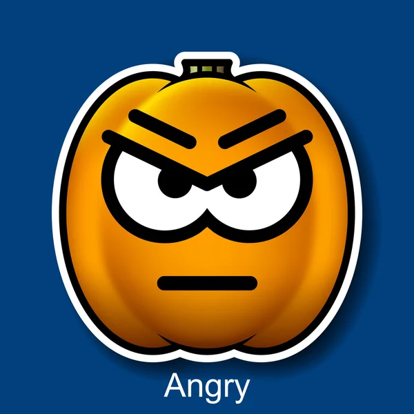 Vector Halloween Smiley Angry — Stock vektor