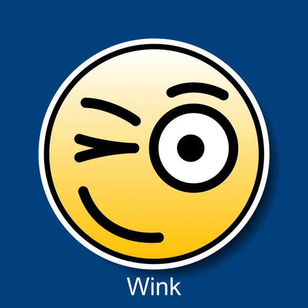 Smiley Wink — Stockvector