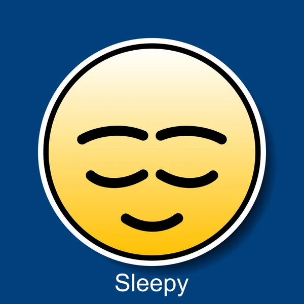 Smiley sömnig — Stock vektor