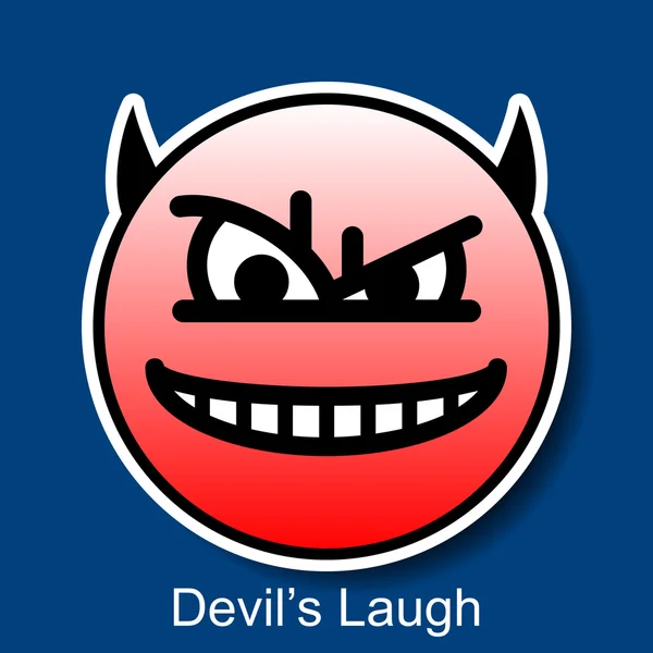 Smiley Devil's lach — Stockvector