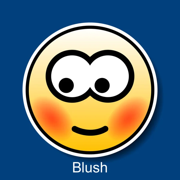 Blush souriant — Image vectorielle