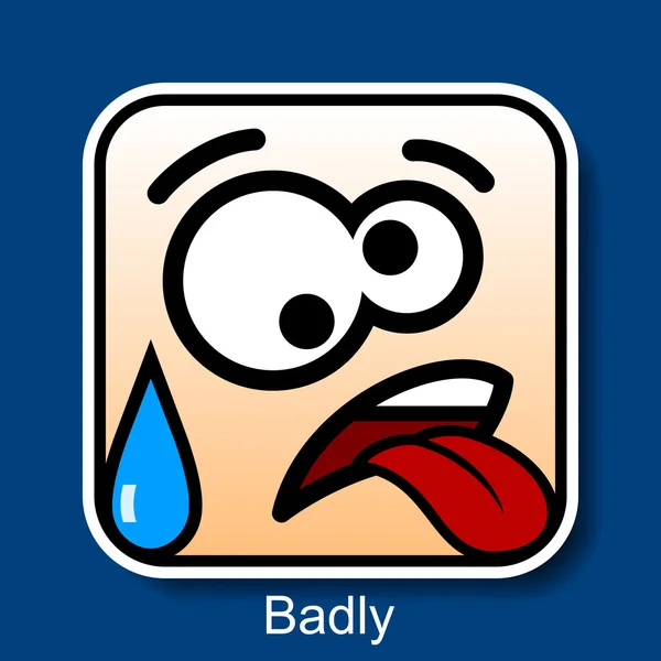 Emoticon Badly — Stockvector
