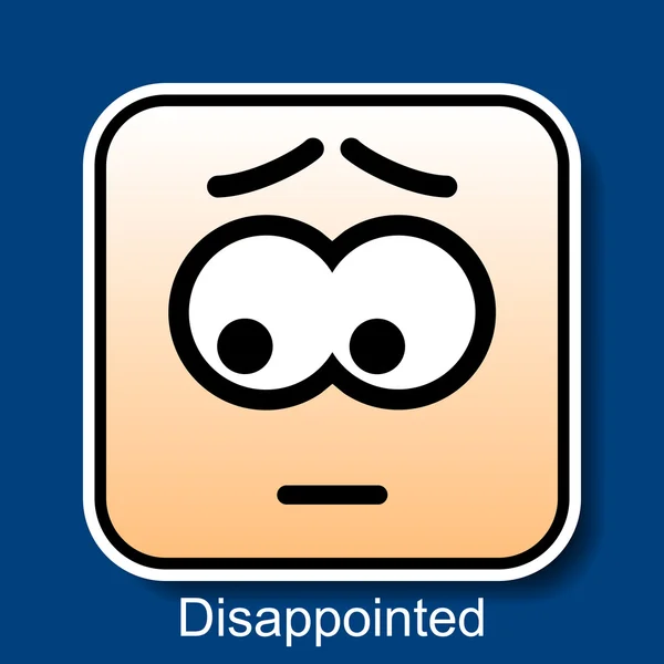 Emoticon Disappointed — ストックベクタ