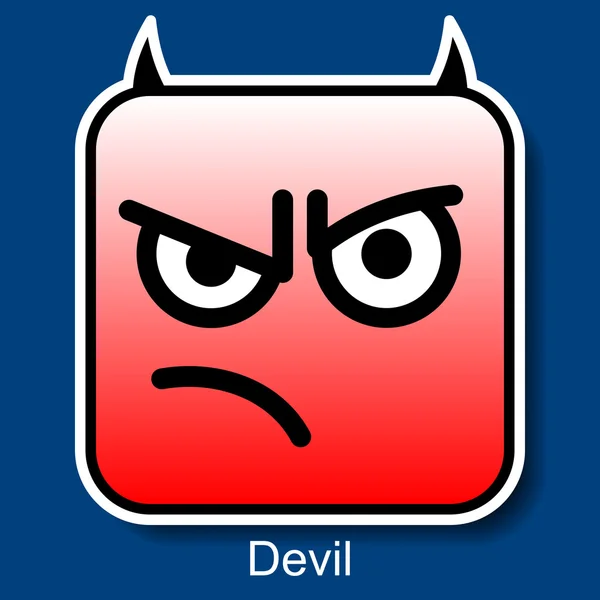 Emoticon Devil — ストックベクタ