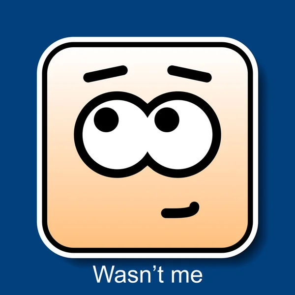 Emoticon Wasn't me — ストックベクタ