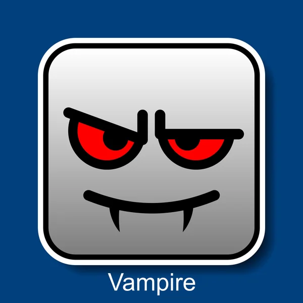 Vampir Emoticon - Stok Vektor