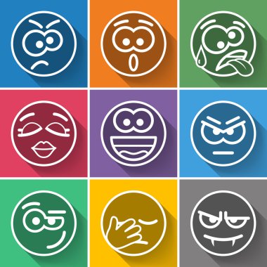 Çizgi daire Smiles ayarla