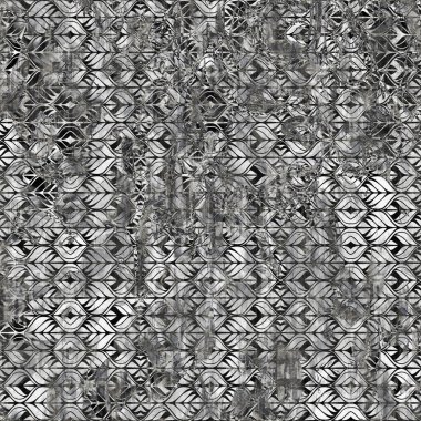 Suluboya efektli geometrik desen