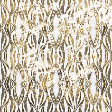 Suluboya efektli geometrik desen