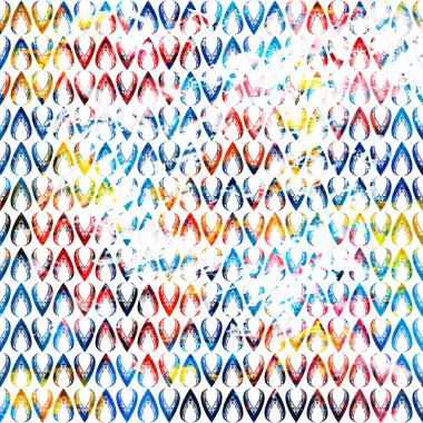Suluboya efektli geometrik desen